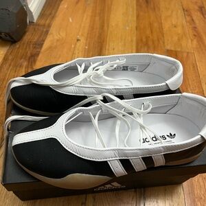 Adidas Black and White Taekwondo Lace Up Ballet Flats